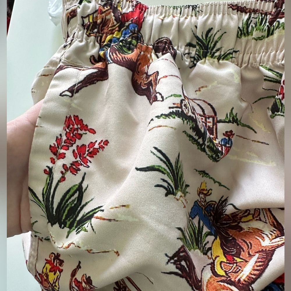 Negative Cowboy Shorts Swim Trunks Size Large Western Ranch Horse Rodeo - Picture 5 of 7